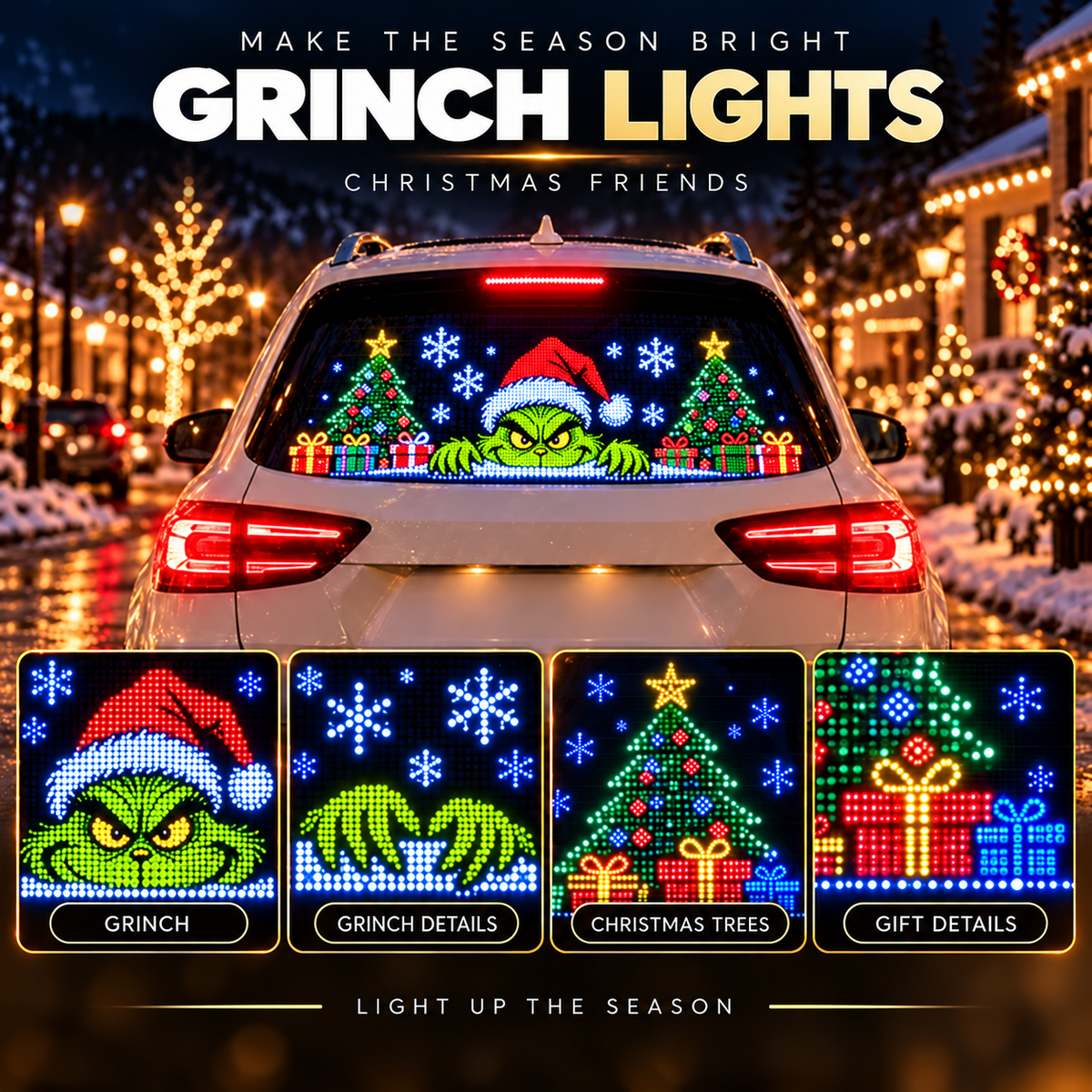 Grinch Lights — Holiday Car Display